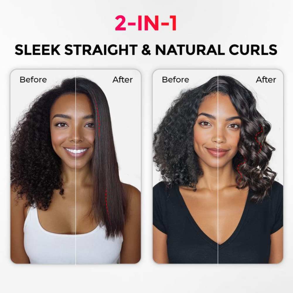 2-in-1 Hair Straightener & Curler