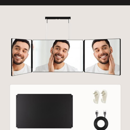 Adjustable LED Light 3 Way Mirror